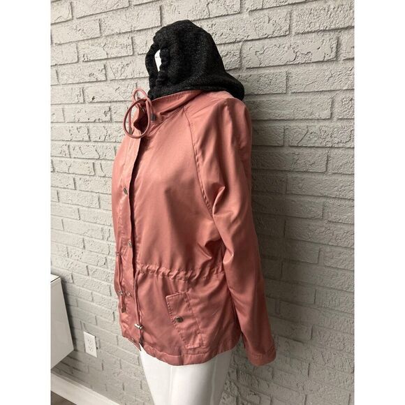 Miss London Women Blush Hooded Windbreaker Size L - Picture 6 of 12